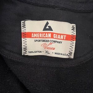 American Giant Women's Black Heavyweight Sweatshirt